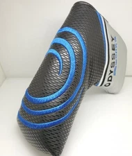 ODYSSEY Golf WORKS Putter Head Cover Black x Blue Blade Magnet Synthetic Leather