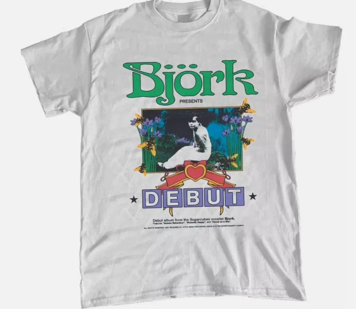 本物 ビョーク Bjork 非売品 ポスター デビュー Debut Tシャツ 本物