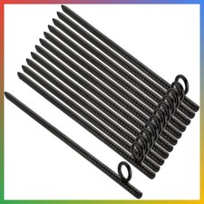 Heavy Duty Steel Ground Anchor 17 Inch Rebar Stakes 12pk Tent Garden Trampoline