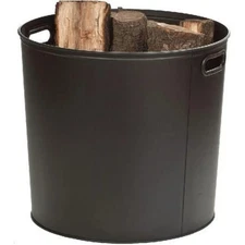 Dagan 1540 Log Bucket with Two Cut Out Handles  Black