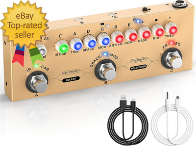 Multi Effects Pedal for Acoustic Guitar, with IR Loading 9 AMP Models, Acoustic