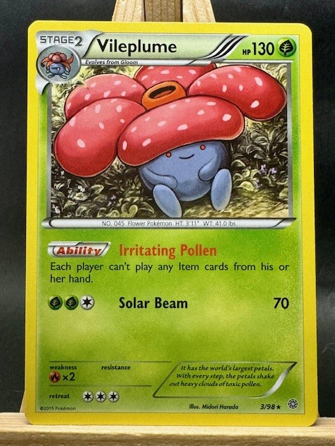 Vileplume Rare Pokemon Trading Card Game XY - Ancient Origins 3/98 NM