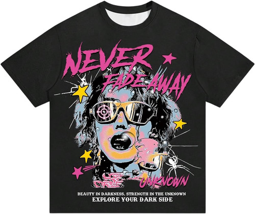 Vintage Y2K Oversized Graphic Tee for Men & Women - 90s Streetwear Style