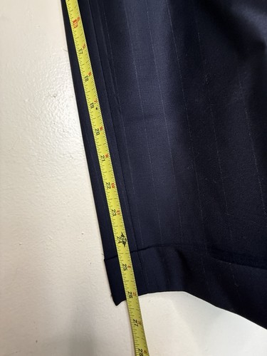 Hickey Freeman Pinstripe Suit Size 46 Large Black - Picture 24 of 24