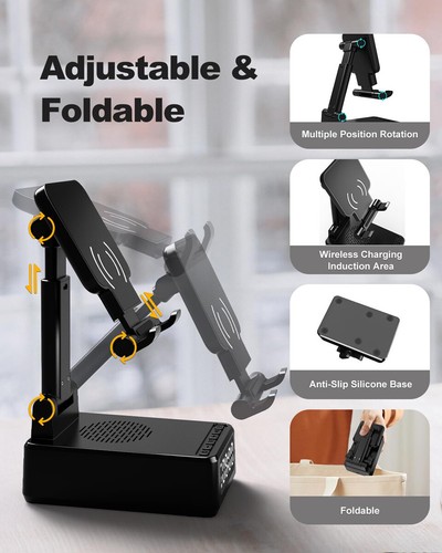 Bluetooth Audio Power Bank Bracket, 5-in-1 Bluetooth Audio Power Phone Holder AU - Picture 6 of 20