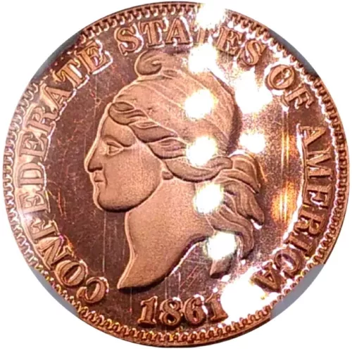 (1961) NGC Smithsonian Institute Centennial Of Confederate Cent Civil War Token