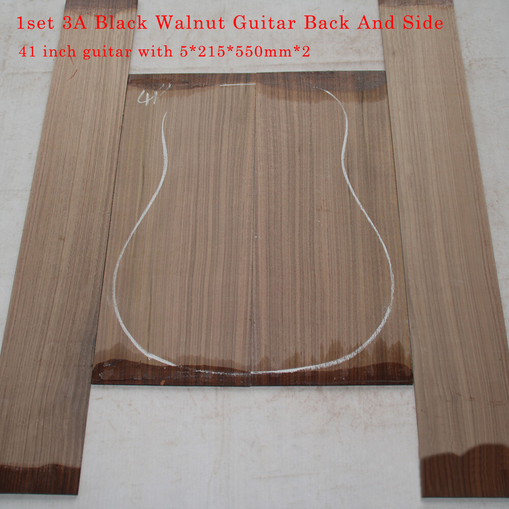 black walnut wood guitar