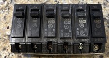 GE General Electric THQB120 20 A 1 Pole Circuit Breakers LOT OF SIX PIECES