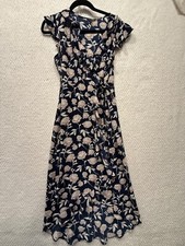 Women's Wrap-around Dress Blue Floral Size M by PaperMoon