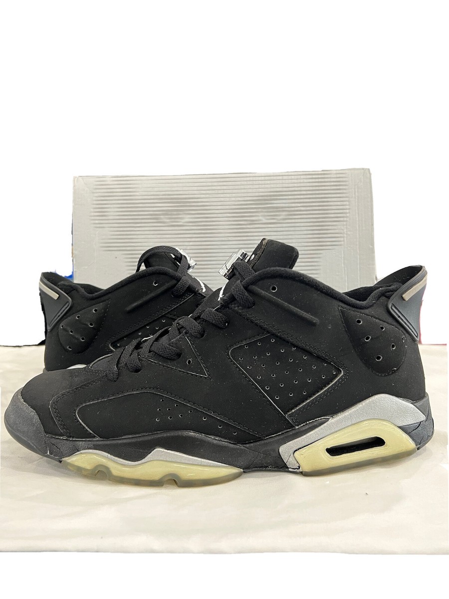 2002 Air Jordan Retro Low Chrome Black 304401 061 Size 10