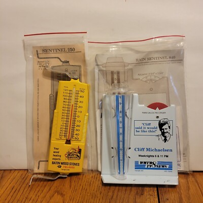VTG Morco Sample Metal Rain Sentinel Gage Recorder And Thermometer Read Descript