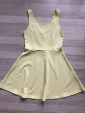 Yellow ladies summer mini dress in size 36 by Divided H M
