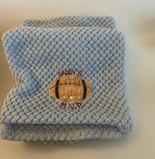 Blue Baby Blanket Daddy's Little M.V.P. 30x40