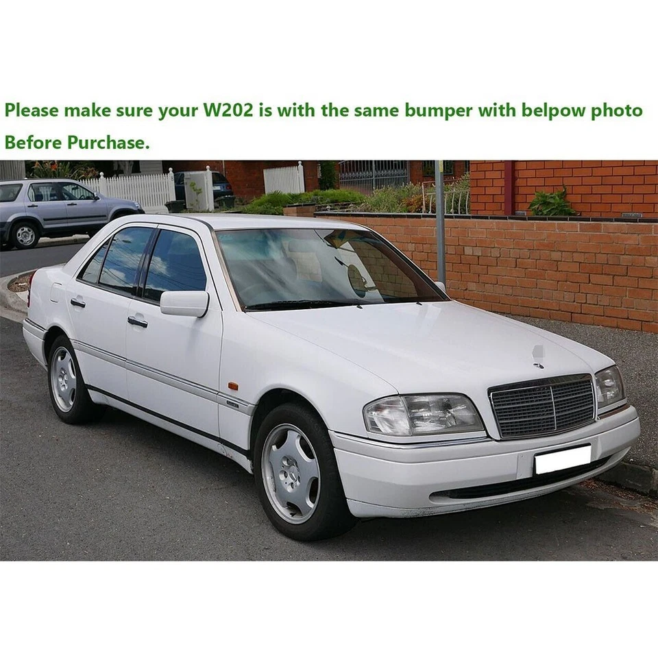 Fits 1994-1997 Mercedes Benz W202 C220 C280 Front Bumper Side Grille Cover 1SET Foto 3 de 4