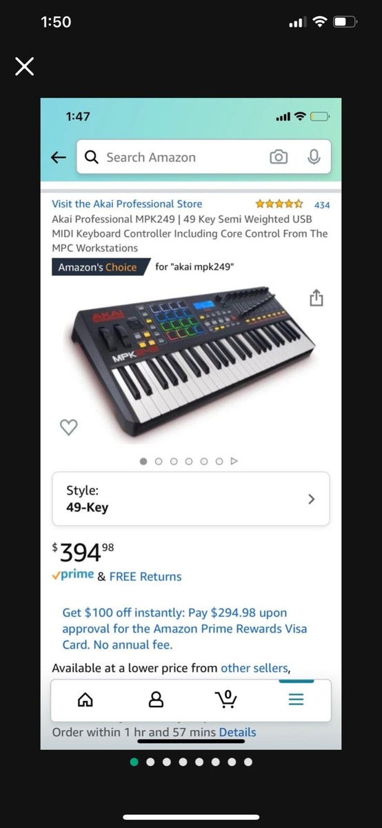 Akai Professional MPK249 49-Key USB MIDI Keyboard Controller for