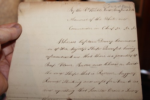 1797 Letter Lord Almirante Alexander Hood Vizconde Bridport HMS Royal George - Imagen 2 de 7