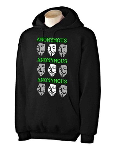 Felpa con Cappuccio Maschera di Anonymous-Guy Fawkes V per Vendetta  disobbedire Hacker T-shirt | eBay