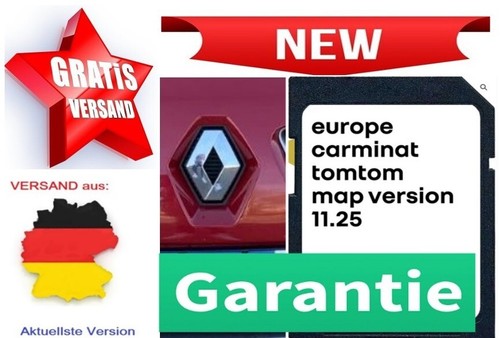 Scheda SD Navigazione GPS Europa 2024-11.25 - Compatibile Con Renault Tomtom Carminat (modelli 2009-2010)