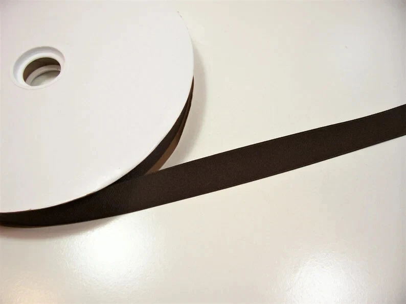 Brown Grosgrain Ribbon 7/8 inch x 7 yards Schiff Solid Crafts Polyester B41 - Image 3 of 4
