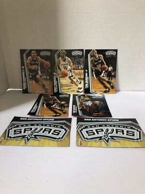Lot of 7 San Antonio Spurs 2010 NBA Fathead Tradeables Tim Duncan Tony Parker 