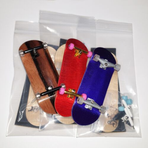COMPLETE WOODEN FINGERBOARD SETUP - 32MM - MIXED DECK/TRUCK/WHEEL COLOUR COMBOS - 第 1/7 張圖片