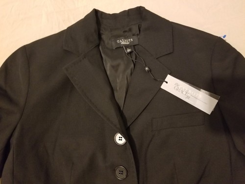 Womens New Talbots Wool Sports Jacket Blazer 6 Black - Picture 2 of 11