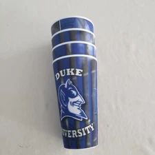 Duke University  set of 4 Plastic Holographic Collector Cups 6” Tall new