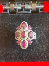 Gorgeous vintage DK Sterling Silver 925 marked amethyst Ladies Ring Size 7