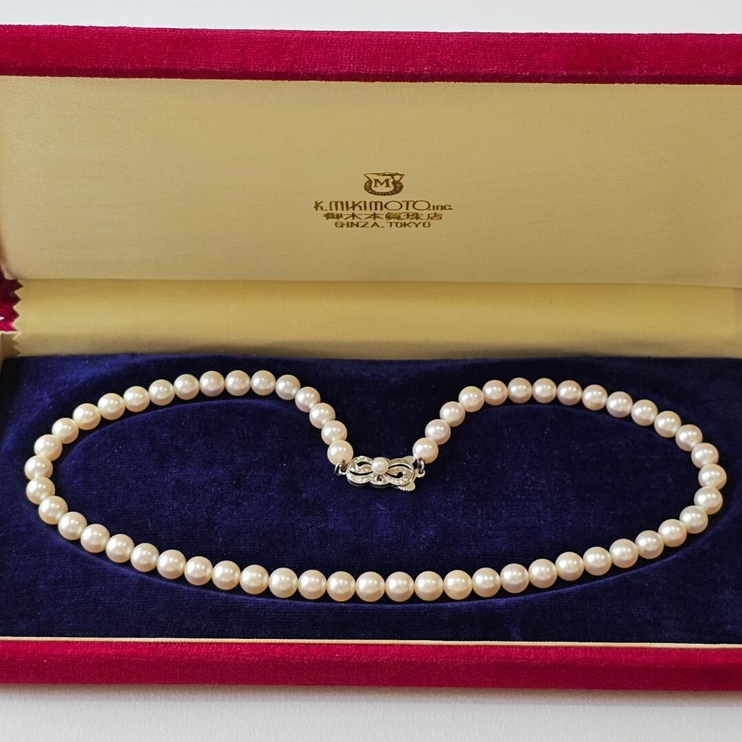 廃盤【MIKIMOTO】THE PEARL NECKLACE Vintage Mikimoto Pearl Necklace