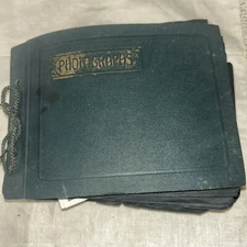 POST CARD 125 PHOTO ALBUM LOS ANGELES WASH DC YELLOWSTONE NIAGARA FOLD OUTS B&W