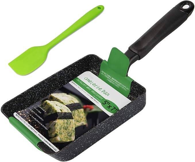 Sartén Tamagoyaki Sartén para tortilla japonesa antiadherente con espátula.nuevo