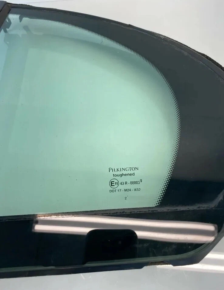 00-2008 Jaguar tipo S puerta trasera izquierda lado del conductor cuarto ventana vidrio OEM Foto 3 de 4