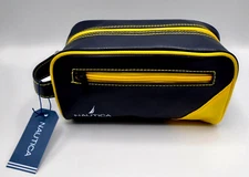 Nautica Top Zip Travel Kit Toiletry Bag Organizer Mens Navy