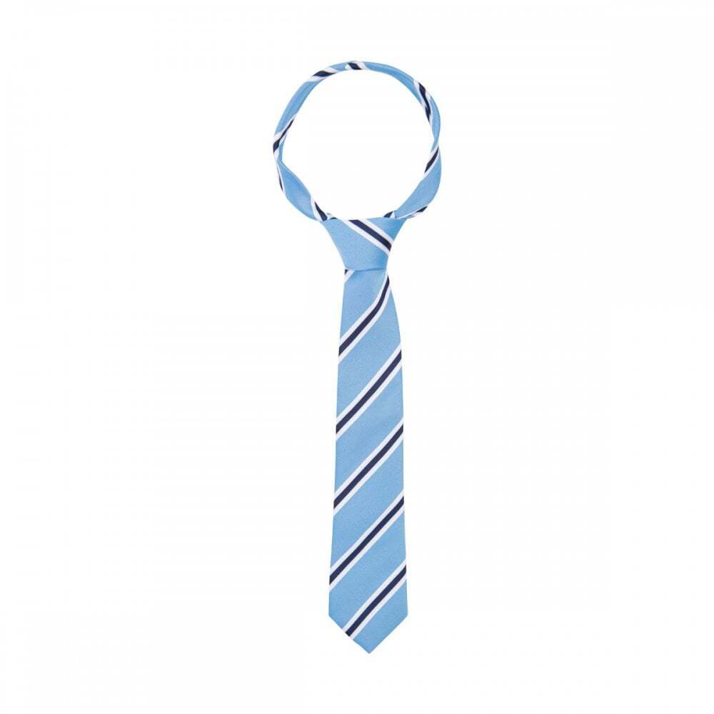 Supreme Products Childs Show Tie - Blue/Navy Stripe