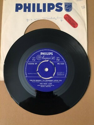 THE FOUR LADS You're Nobody 'Til Somebody Loves You / Goona Goona 7  PB1020 Ex+