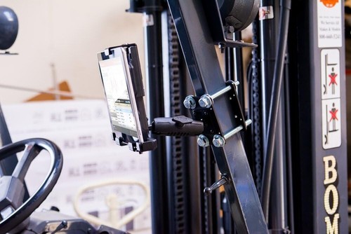 ARKON-Locking Forklift Tablet Mount, Fits iPad and Samsung Tablets - Picture 6 of 7