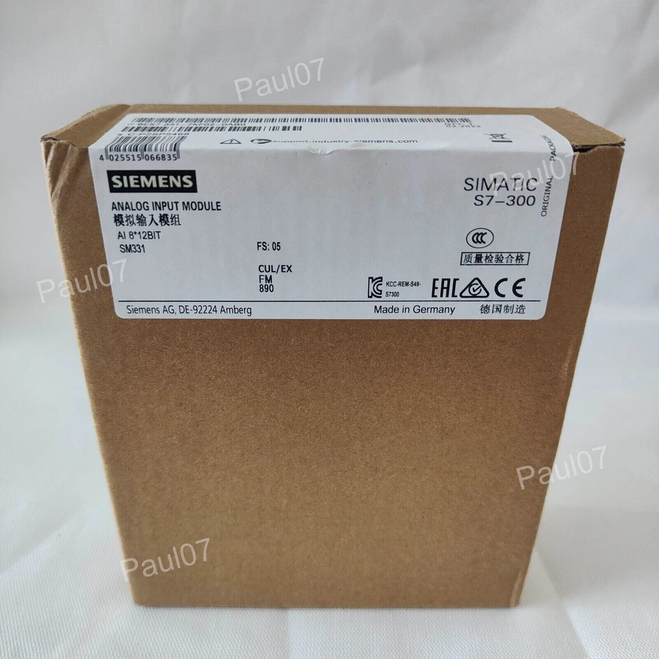 New Siemens 6ES7331-7KF02-0AB0 6ES7 331-7KF02-0AB0 S7-300 Analog input SM 331 - Photo 3/4