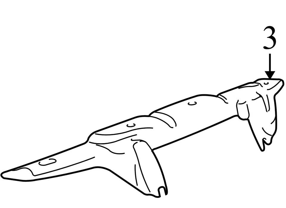 2004-2010 Lincoln Town Car Front Radiator Support Baffle Used 3W1Z8C291AA OEM - Image 2 of 4