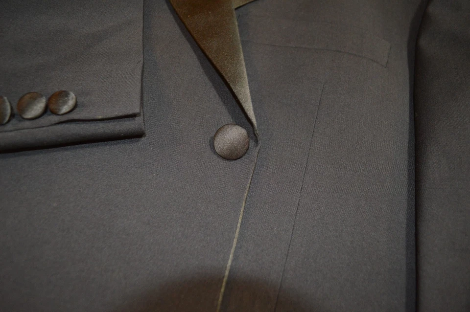 Hugo Boss men's 3btn dark navy blue wool tuxedo jacket blazer sport coat sz 40S - Image 3 of 4