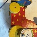 Fisher Price Squeaky the Clown Pull Toy Wood Wooden Vintage — photo 8