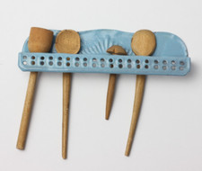 Antique German Dollhouse Gebruder Bing Enamel Utensil Rack Kitchen Miniature