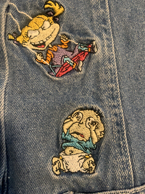 Vintage Nickelodeon Rugrats Blue Jean Embroidered dress w/Tommy, Angelica sz 4/5 | eBay Vintage Nickelodeon Rugrats Blue Jean Embroidered dress w/Tommy, Angelica sz 4/5 | eBay