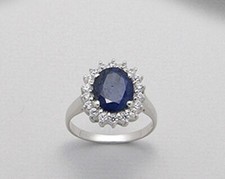 Solid Sterling Silver Midnight Blue Genuine Natural Sapphire Halo Ring 5Ct Sz9
