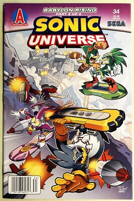SONIC UNIVERSE Comic #34 Jan 2012 1st Ed BABYLON RISING 2 of 4 Bagged Board VF+