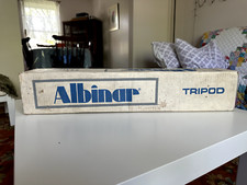 Vintage Albinar 122-510 Vintage 35mm Camera / Camcorder Tripod 36" Aluminum Box