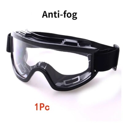 Motorcycle Goggles Fit Over Glasses Anti-Fog Shatterproof Clear Lenses UV400