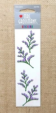 Mrs. Grossman's Sticker Strips MISTY BLUE Flowers 3 Sheets NEW