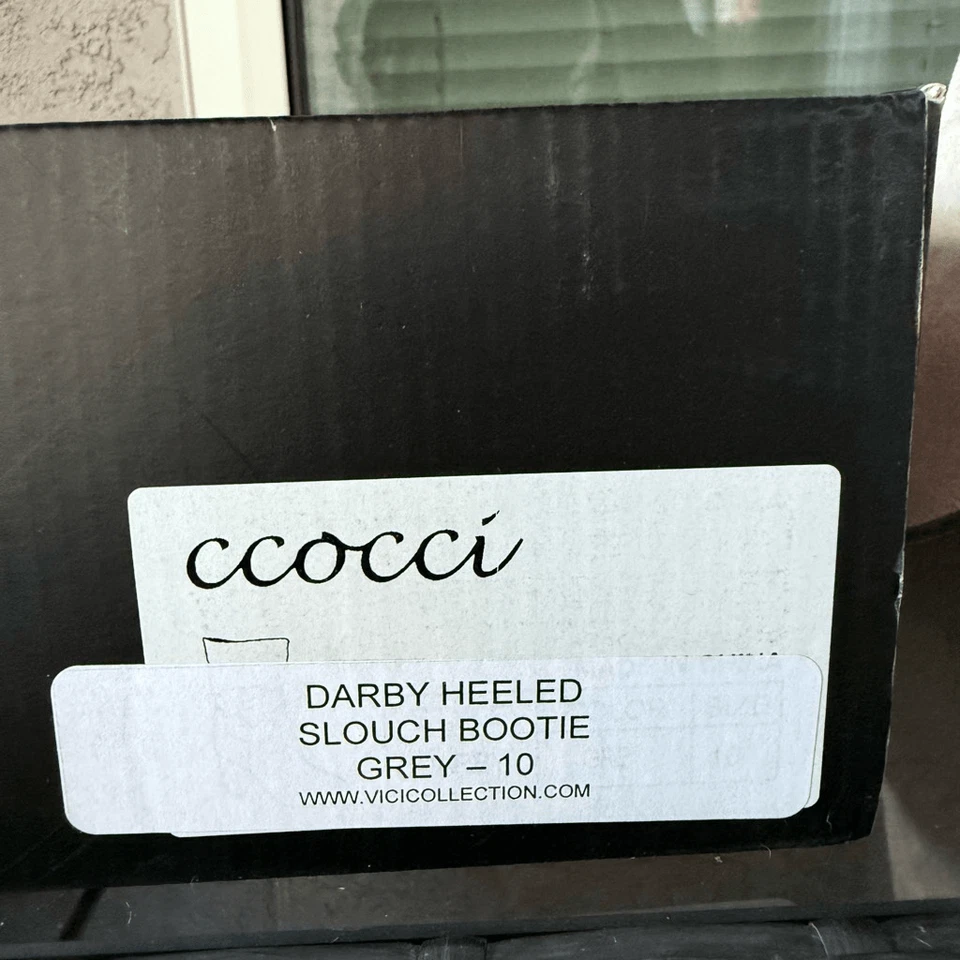 Botas CCOCCI Darby holgadas de tacón bloque para mujer 10 beige microfibra media pantorrilla Foto 4 de 4