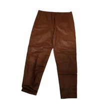 Vintage Cedars Brown Leather Tapered Leg Lined Pants Size M
