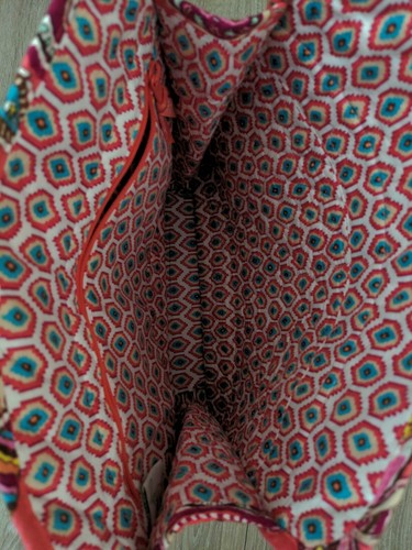 Vera Bradley Shoulder Bag Purse Red Flower Print - Picture 9 of 12